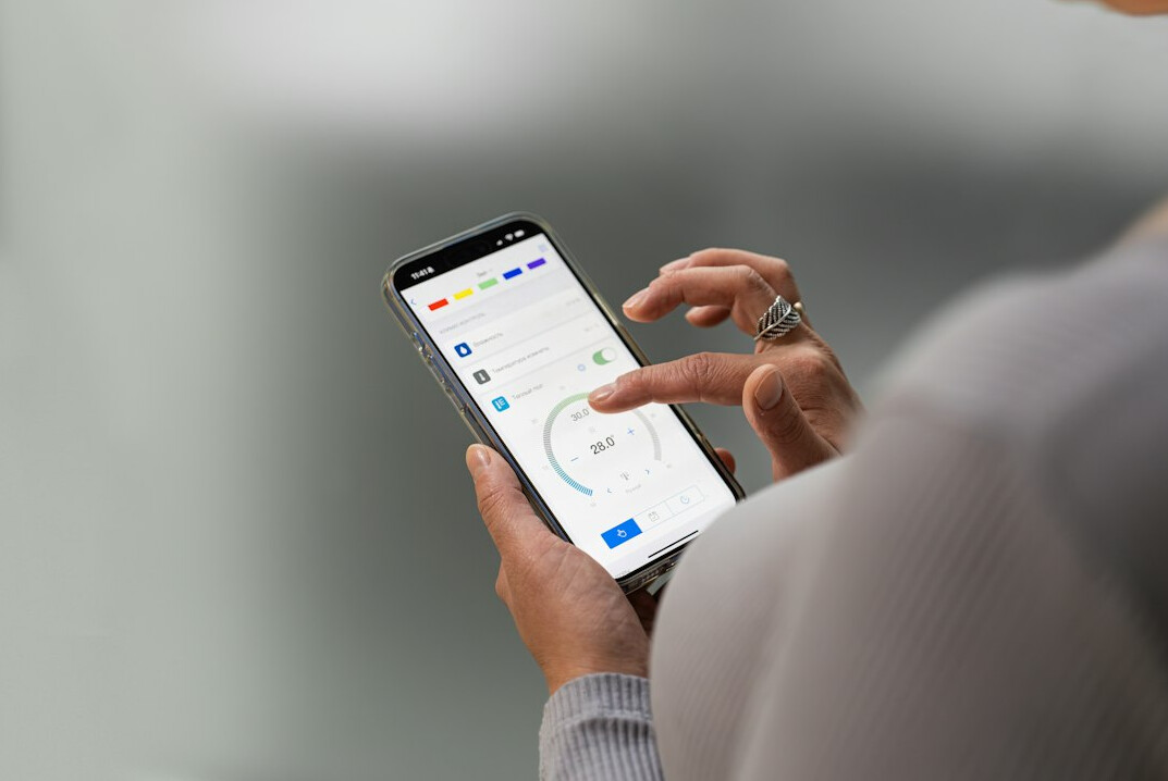 person reviewing analytics on phone