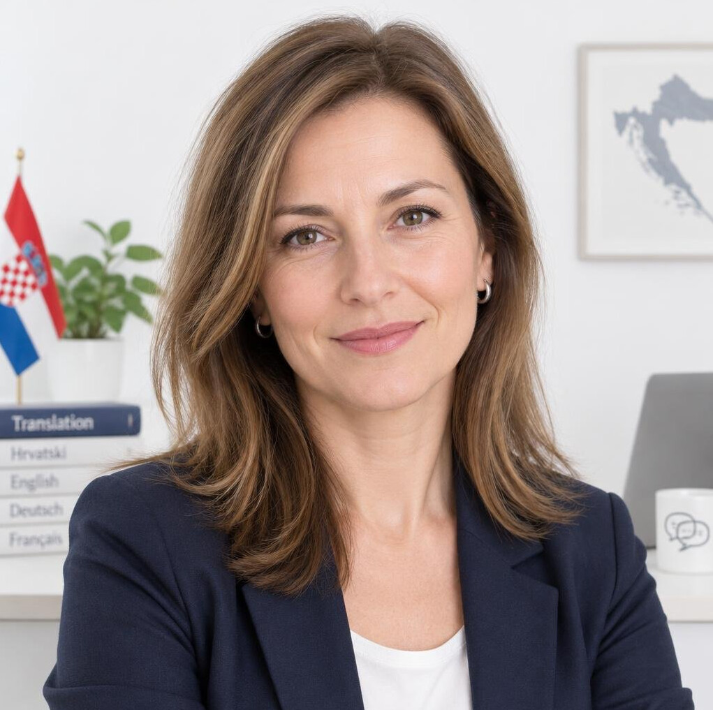 Portret prevoditeljice svijetlosmeđe kose